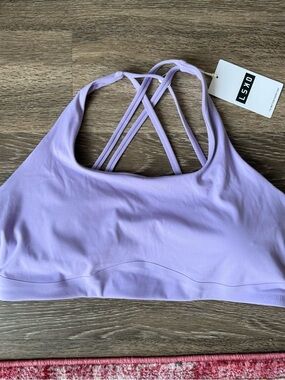 LSKD Lavender Strappy Sports Bra - Light Purple Activewear